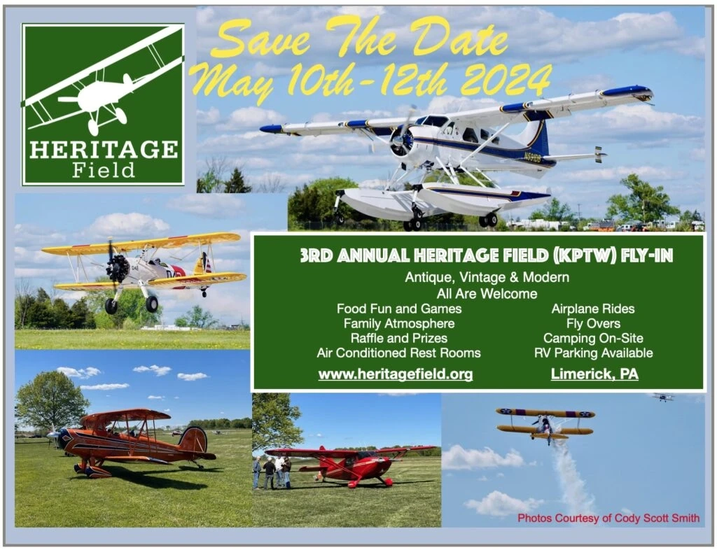 Announcing the 3rd Annual Heritage Field (KPTW) Fly-In Event