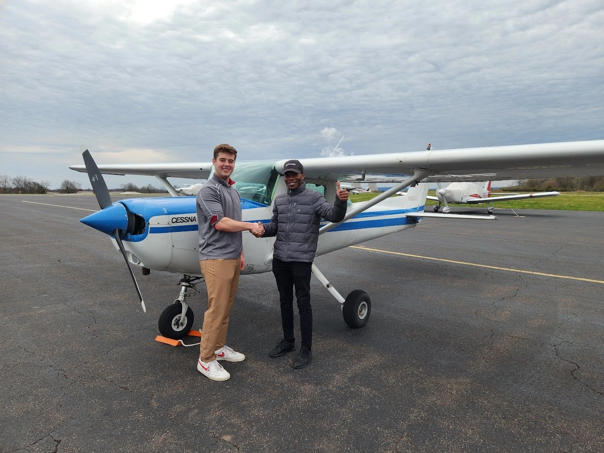 Student pilot getting started with flight training at Pitcairn Flight Academy