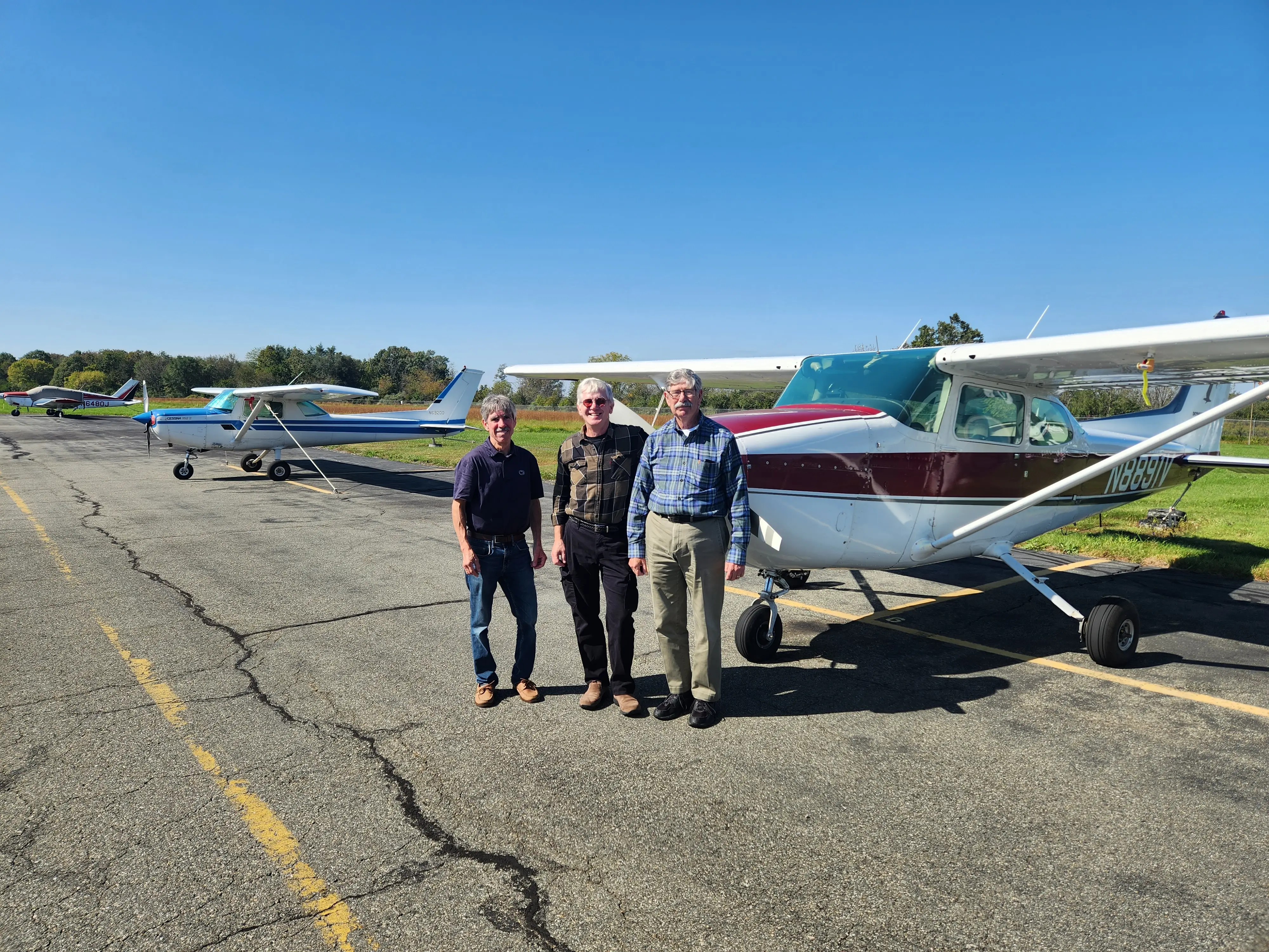 CFIs Chris, Barry, and Andy at Pitcairn Flight Academy in Philadelphia, PA pilot training Pottstown, PA