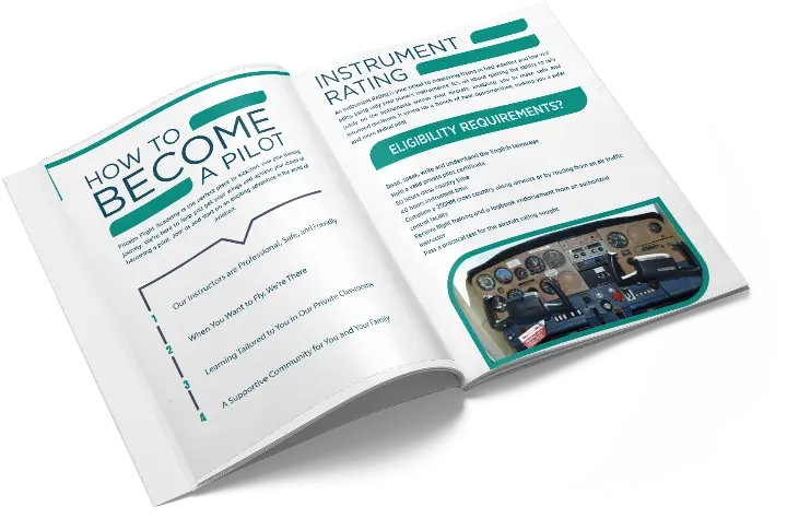 Book mockup at Pitcairn Flight Academy in Pottstown, PA