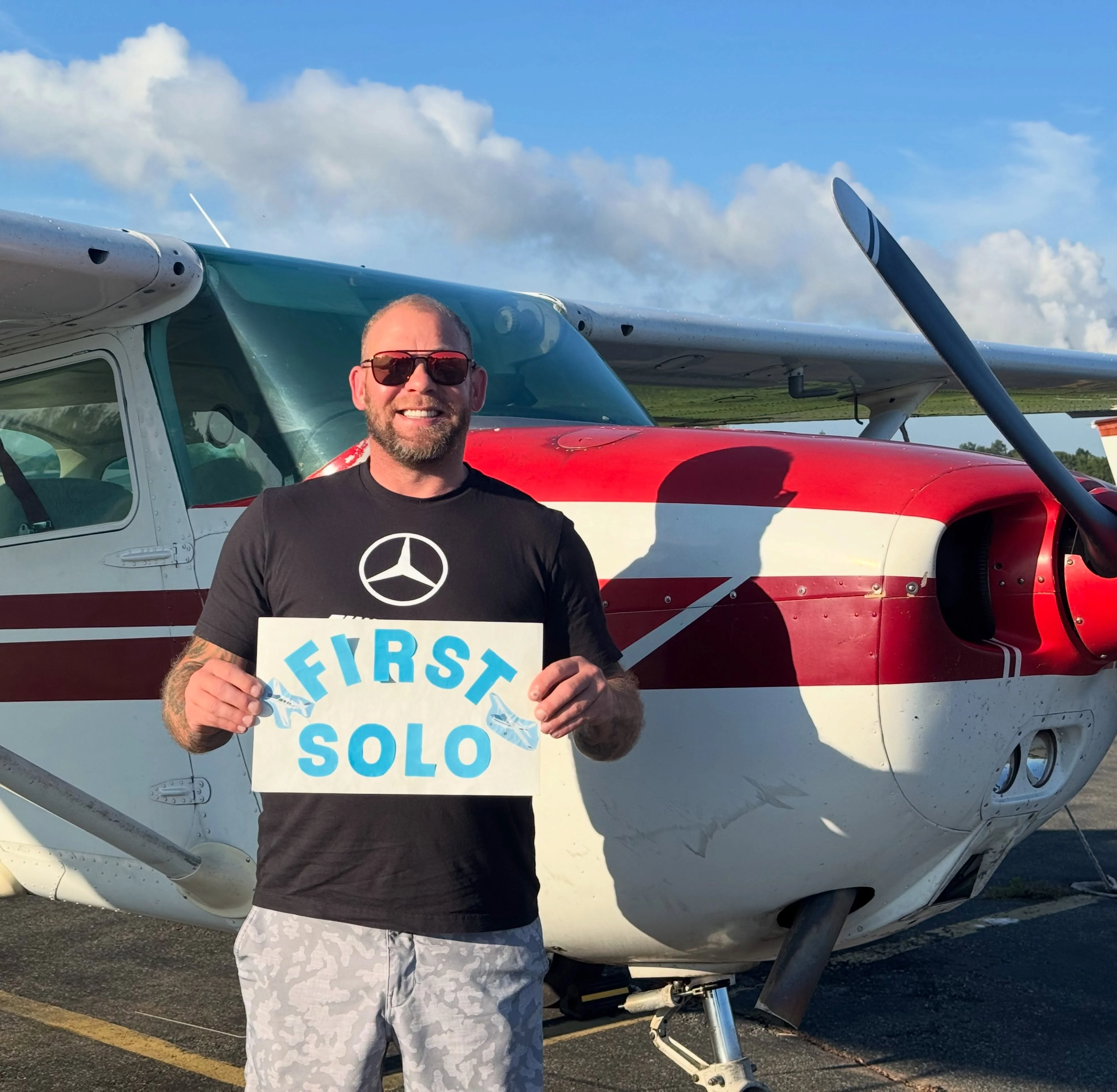 Student pilot getting started with flight training at Pitcairn Flight Academy