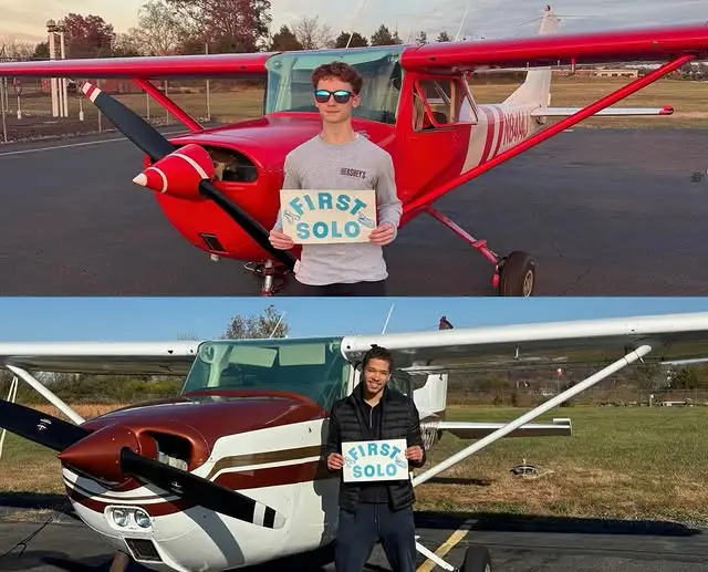 Philadelphia first solo double at Pitcairn Flight Academy in Philadelphia, PA flight training