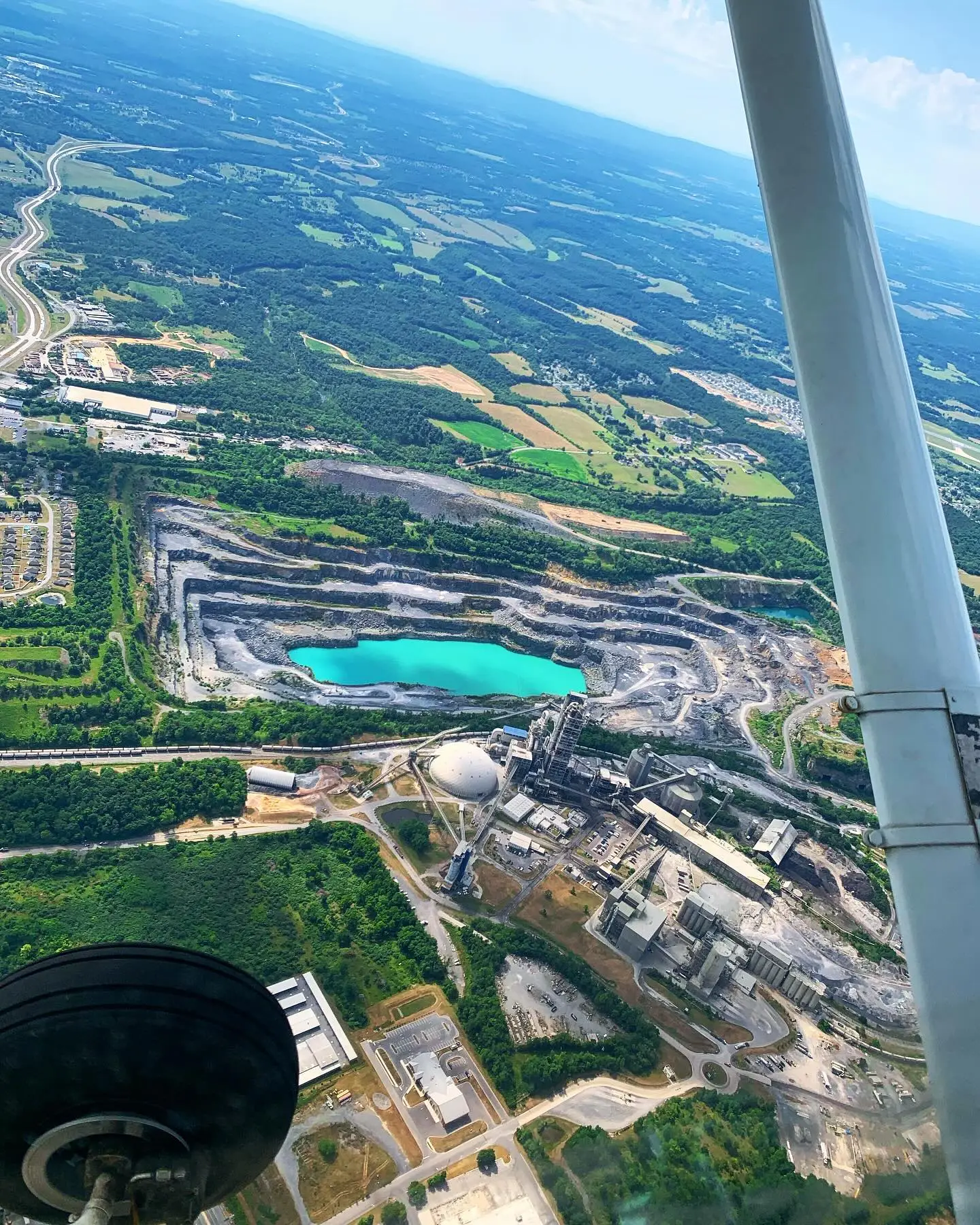 Vision plane with good points of reference at Pitcairn Flight Academy in Pottstown, PA